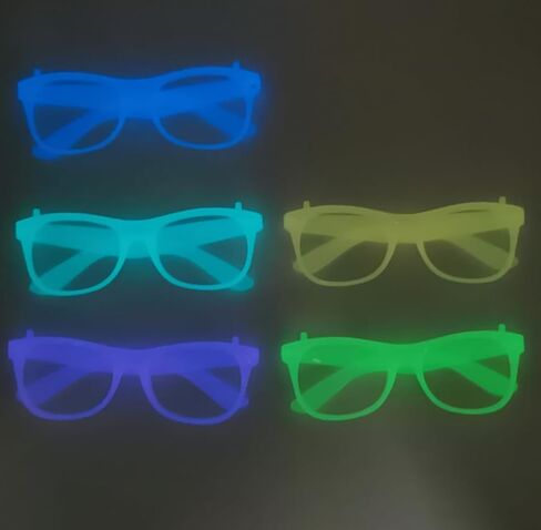 VIGUEUR 5PCS Neon Glow Party Glasses, UV Black Light Reactive, Party Supplies for Birthday and Wedding in Kuwait