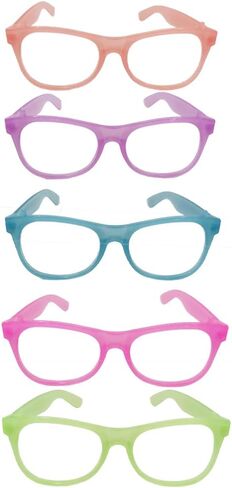 VIGUEUR 5PCS Neon Glow Party Glasses, UV Black Light Reactive, Party Supplies for Birthday and Wedding in Kuwait
