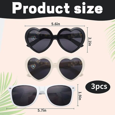 3 Pcs Diffraction Glasses Refraction Glasses, Kaleidoscope for Rave Parties, Special Effect Vision Enhancement in Saudi Arabia
