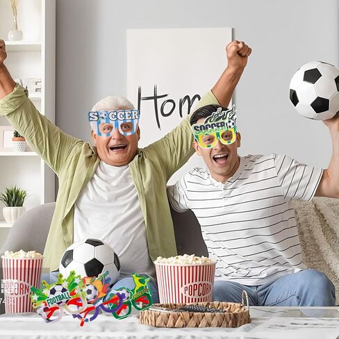 12 Pack Football Costume Glasses for 2026 World Cup, Novelty Fun Eyeglasses for Soccer Fan, Party & Theme Birthday in Saudi Arabia