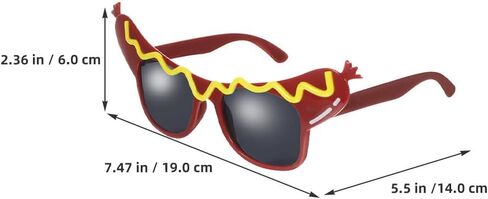 TOYANDONA 6pcs Hot Dog Glasses - Novelty Glasses Funny Dance Party Sunglasses Hot Dog Sunglasses for Adults Costume Accessories Halloween Christmas Cosplay Decorations in Kuwait