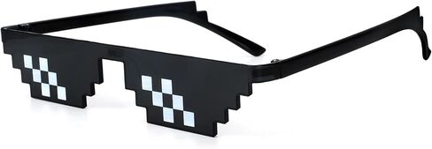 Glasses Pixel Sunglasses for Party,Cool Weird Stuff Thug Life Novelty Disguise Halloween Sunglasses dress up Pixelated Mosaic Glasses for Men Women in Saudi Arabia