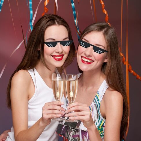 Glasses Pixel Sunglasses for Party,Cool Weird Stuff Thug Life Novelty Disguise Halloween Sunglasses dress up Pixelated Mosaic Glasses for Men Women in Saudi Arabia