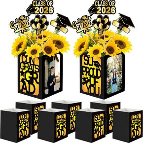 40PCS Graduation Photo Frame Box Centerpieces for Tables 2026 with Congrats Grad Cards Party Decor Gift Picture Boxes Photo Props Supplies(Assembly Needed) in Saudi Arabia