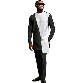 African Suits for Men 2 Piece Sets Fashion Outfit Nigerian Dashiki Wedding Clothing Attire Tracksuits in Saudi Arabia