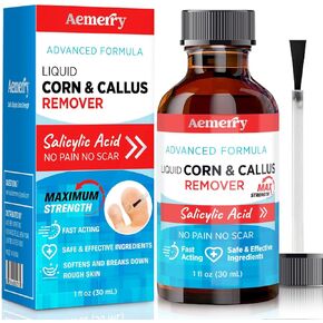 Aemerry Corn Removers for Toes Foot: Liquid Salicylic Acid 17% Corns Calluses Removal Extra Strength, Fast Acting Corn Remover for Feet Fingers. 30ml in Saudi Arabia