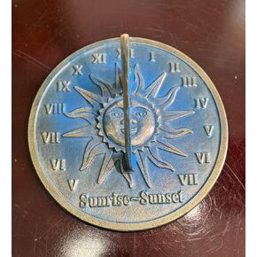 Beautiful Decorative 8" Sunrise~Sunset Garden Sundial Home, Office & Outdoor Decor, Birthday Gift, Couple Gift Idea in Saudi Arabia