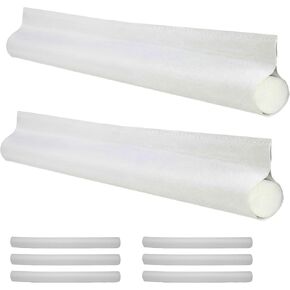 Door Draft Stopper, 2-Pack White Under Door Seal Strip for Bottom of Door, Blocks Draft Noise and Cold Air, Easy Install Weather Stripping for Interior Exterior Doors in Saudi Arabia