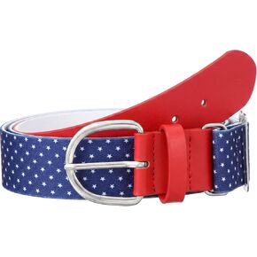American Flag Baseball/softball Belt, USA Star Adjustable PU Leather Elastic Belt for Youth Sport Practice in Kuwait
