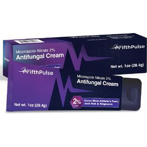 FifthPulse Miconazole Antifungal Cream, 1oz - Anti Fungal Cream for Skin that Aids with Redness, Scaling, Itching, Discomfort, and More - for Athletes Foot, Ringworm, and Jock Itch in Kuwait