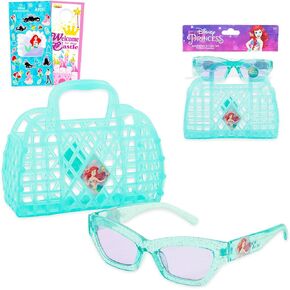 Disney Little Mermaid Sunglasses for Girls Set - Bundle of Stylish, Comfortable, Durable Ariel Sunglasses, Stickers, More | UV-Protection Accessories in Kuwait