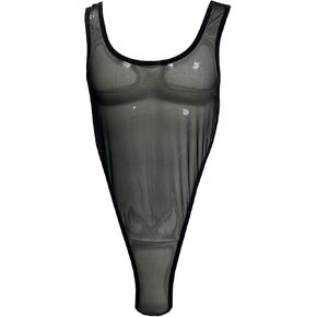 Men's One Piece Mesh See Through Mankini Bodysuit Leotard High Cut G-String Thongs Bikini Underwear in Kuwait