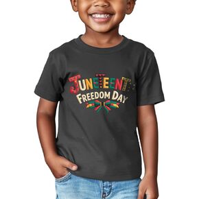 Toddler Juneteenth Shirt for Kids Boys Girls 1865 June 19th Black History T-Shirt Freedom Short Sleeve Cotton 2T-8Y in Saudi Arabia