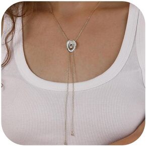 NIXMAX Western Cowgirl Hat Necklace for Women Gold Silver Dainty Bolo Tie Cowboy Outfit Accessories Adjustable Charm Pendant Long Chain Y Necklaces Trendy Country Jewelry Gifts in Saudi Arabia