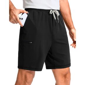 G Gradual Men's Sweat Casual Shorts Soft Moisture Wicking Athletic Gym Shorts with 3 Pockets for Lounge Workout Running in Saudi Arabia