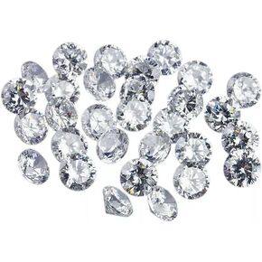 20 قطعة من ألماس Lab Grown Diamond قطع دائري 2X2 مم - لون D معتمد، وضوح VVS1، مثالية لإنشاء المجوهرات in Kuwait