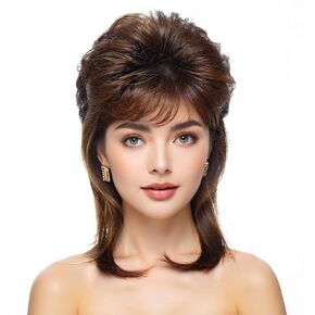 Airhostess 80s Retro Layered Mullet Wig for Women, Pre-Styled Synthetic Wig, Natural Texture for Halloween Cosplay 80s Themed Party (Blonde) in Saudi Arabia