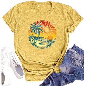 Summer Shirt for Women Saltwater Seashells Sunshine Graphic Shirts Beach Vacation Tee Cute Coastal Short Sleeve T Shirt in Saudi Arabia