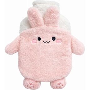 Fuzzy Hot Water Bottle Cute, Rubber Hot Water Bottle with Cover Only, Hot Water Bottles Bag for Pain Relief, Small Hot Water Bottles Heating Pad, Period Warm Compress (1 L) in Kuwait