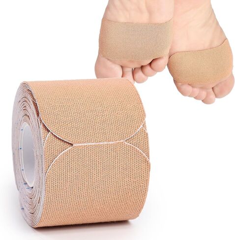 Blister Prevention Tapes for Ball of Foot | Pre-Cut & Ultra Large Bandages for Feet Hot Spots | Waterproof & Strong Stick Patches for Foot | Self-Stick Blister Cushions, 50 PICS, Beige in Saudi Arabia