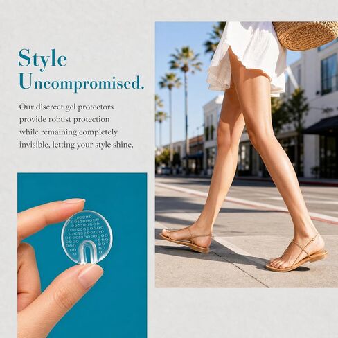 MAGICLULU 6 Pairs Clear Gel Toe Post Protectors, Transparent Pu Sandal Post Cushions, Anti-Slip Blister Prevention Pads for Sandals & Slippers, Foot Pain Relief Inserts for Adults, Unisex in Kuwait