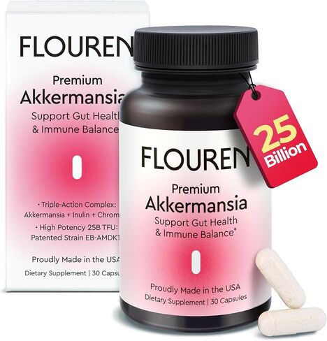 Postbiotic Formula - Probiotic Capsules with Akkermansia EB-AMDK19 for Digestion & Immune Balance Supplement, 25 Billion TFU in Kuwait