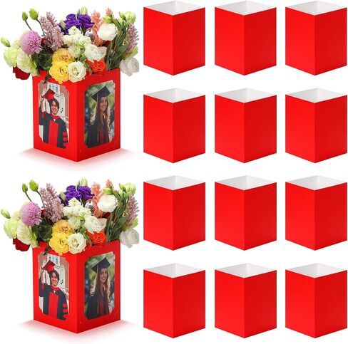 15 Pack Graduation Box Centerpieces for Table 6/7 Inch Photo Display，Picture Table Box Photo Props Frame for Grad Party Favors Birthday Wedding Dinner Party Graduation Decorations（Black） in Saudi Arabia