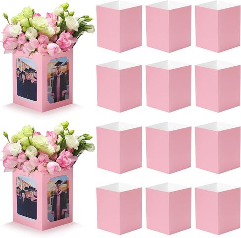15 Pack Graduation Box Centerpieces for Table 6/7 Inch Photo Display，Picture Table Box Photo Props Frame for Grad Party Favors Birthday Wedding Dinner Party Graduation Decorations（Black） in Saudi Arabia