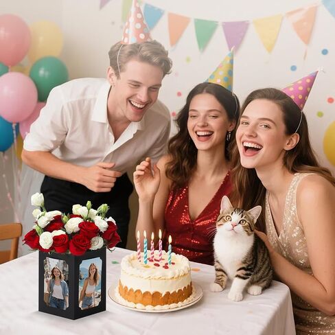 15 Pack Graduation Box Centerpieces for Table 6/7 Inch Photo Display，Picture Table Box Photo Props Frame for Grad Party Favors Birthday Wedding Dinner Party Graduation Decorations（Black） in Saudi Arabia