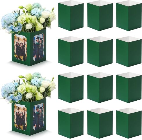 15 Pack Graduation Box Centerpieces for Table 6/7 Inch Photo Display，Picture Table Box Photo Props Frame for Grad Party Favors Birthday Wedding Dinner Party Graduation Decorations（Black） in Saudi Arabia