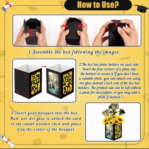 40PCS Graduation Photo Frame Box Centerpieces for Tables 2026 with Congrats Grad Cards Party Decor Gift Picture Boxes Photo Props Supplies(Assembly Needed) in Saudi Arabia