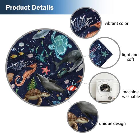 Nautical Coastal Window Curtains for Kids Teens Boys Girls, Ocean Sea Animals Turtle Whale Shark Print Curtains Bedroom Nursery Toddler Home Decor, Summer Rod Pocket Window Drapes 2 Panel, 84" in Saudi Arabia