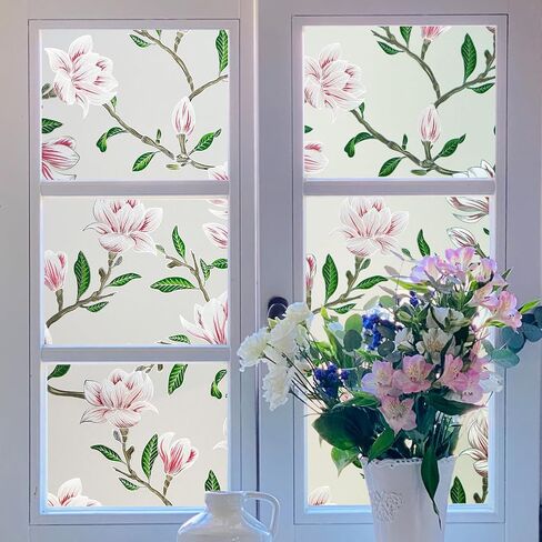 Beautyhero Window Privacy Film, Frosted Reeded Glass Cling, 3D Decorative Coverings with UV Blocking, Adhesive Stickers for Bathroom Doors Cabinet in Kuwait