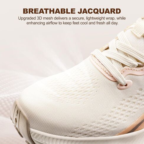 Women's Wide Toe Box Walking Tennis Shoes, Cushioned Arch Support Breathable Sneakers, Non-Slip Comfortable Footwear for Gym & Daily Wear in Saudi Arabia