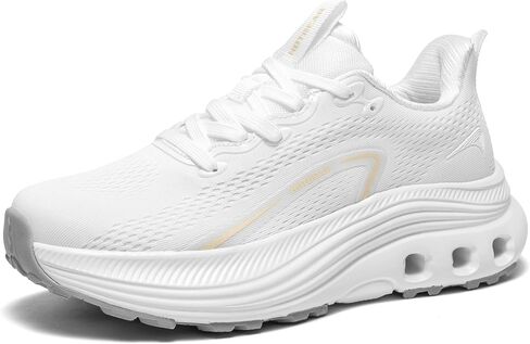 Women's Wide Toe Box Walking Tennis Shoes, Cushioned Arch Support Breathable Sneakers, Non-Slip Comfortable Footwear for Gym & Daily Wear in Saudi Arabia