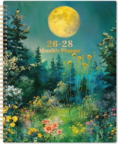 2026-2027 Monthly Planner - 2026-2027 Planner, Jan. 2026 - Dec. 2027, Monthly Planner/Calendar 2026 with Tabs, 9" x 11", Twin-wire Binding, Back Pocket, Note Pages in Kuwait