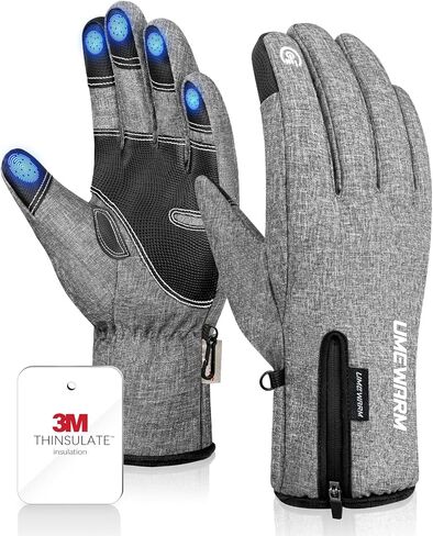 -10℉ Waterproof Winter Gloves Men, Touchscreen Fingers Snow Ski Gloves Women, 5-Layer Touch Screen Cold Weather Gloves in Saudi Arabia