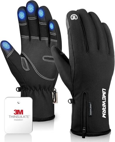 -10℉ Waterproof Winter Gloves Men, Touchscreen Fingers Snow Ski Gloves Women, 5-Layer Touch Screen Cold Weather Gloves in Saudi Arabia