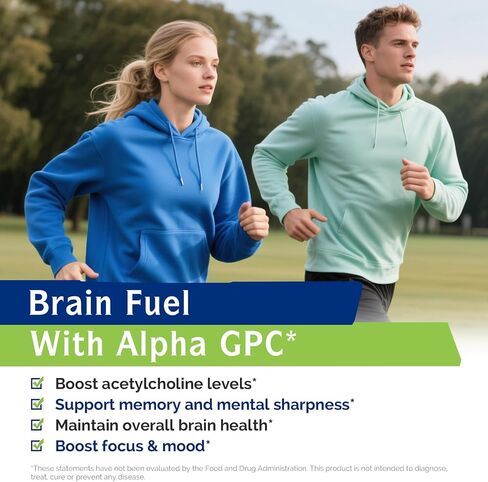 Innate Vitality Alpha GPC 600mg, Highly Bioavailable Choline Supplement for Acetylcholine, Extra Strength, Supports Healthy Memory, Focus and Clarity, 60 Vegan Capsules in Saudi Arabia