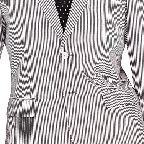 Men's Seersucker 2-Piece Suit – Modern Fit, Adjustable Waist, Lightweight, Includes Socks in Kuwait