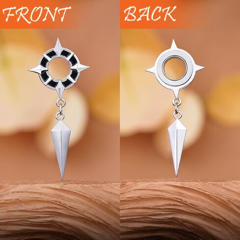 2PCS Dangle Gauges Star-shaped Compass Fashion Punk Gauges Earrings Dark and Unique Screw Fit Ear Tunnels 2g to 1inch Expander Stretcher For Men and Women Body Piercing Jewelry in Kuwait