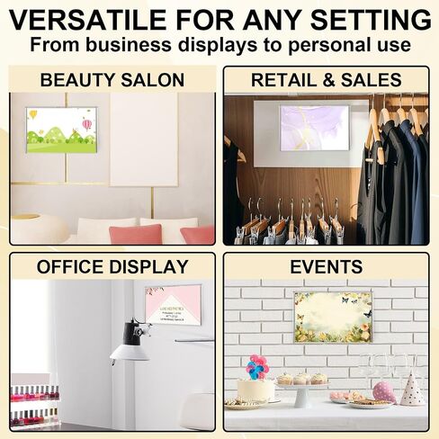 Amyhill 4 Pcs Clear Acrylic Business License Frame for Wall Cosmetology License Frame 8.5 x 5.5 x 0.2 Inches with Hanging Buckle Acrylic Display Certificate Holder for Salon Spa Office Business in Saudi Arabia