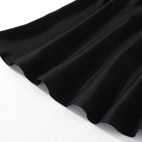 7-14Y Girls Casual Midi Skirt A-Line Flowy Swing Skirt with Bow Elastic Waist for Kids in Saudi Arabia