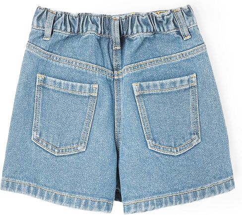 YesFashion Girls Denim Skorts Casual Mini Jean Skirt Front Jean Shorts Back Stretch High Waist Jean Skirt for Kids in Kuwait