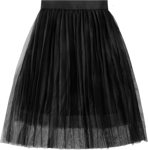 Jastore Girls Tulle Skirts A-line Mesh Skirt Long Tutu Skirts Dress Elastic Waist Tutu Skirt for Toddler Girls in Kuwait
