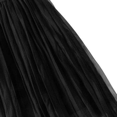 Jastore Girls Tulle Skirts A-line Mesh Skirt Long Tutu Skirts Dress Elastic Waist Tutu Skirt for Toddler Girls in Kuwait