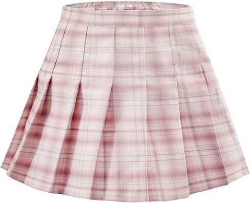 Girls Pleated Skirt School Uniform Skirts A-Line Tennis Skorts with Shorts High Waist Skater Skirts for Girls in Kuwait