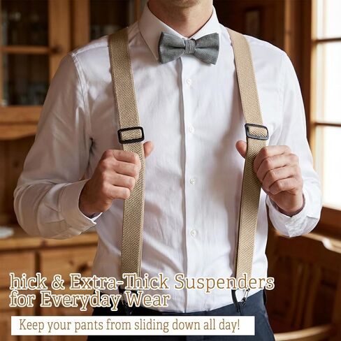4 Pcs X Back Hidden Suspenders for Men, Heavy Duty Work Suspenders Under Clothing Invisible Belt for Jeans Pants in Kuwait