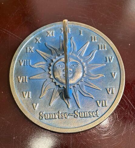 Beautiful Decorative 8" Sunrise~Sunset Garden Sundial Home, Office & Outdoor Decor, Birthday Gift, Couple Gift Idea in Saudi Arabia