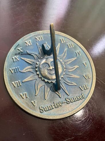 Beautiful Decorative 8" Sunrise~Sunset Garden Sundial Home, Office & Outdoor Decor, Birthday Gift, Couple Gift Idea in Saudi Arabia